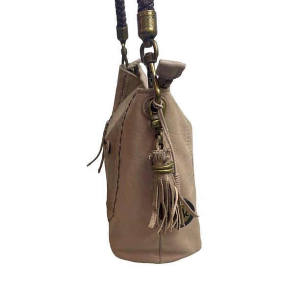 The Sak Women's Indio Leather Mocha Sparkle One Hobo Shoulder Bag Sz M - Picture 5 of 12